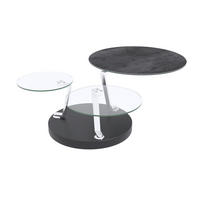 COUCHTISCH in Metall, Glas, Keramik 77-132/77/43 cm  - Chromfarben/Silberfarben, Design, Glas/Keramik (77-132/77/43cm) - Dieter Knoll