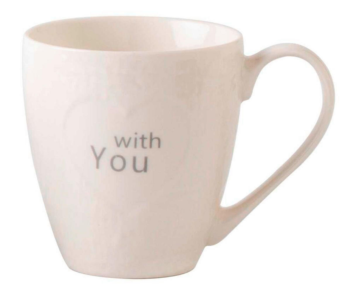 CANĂ PENTRU CAFEA 530 ml  - alb, Trend, ceramică (10,3/11,3cm) - Landscape