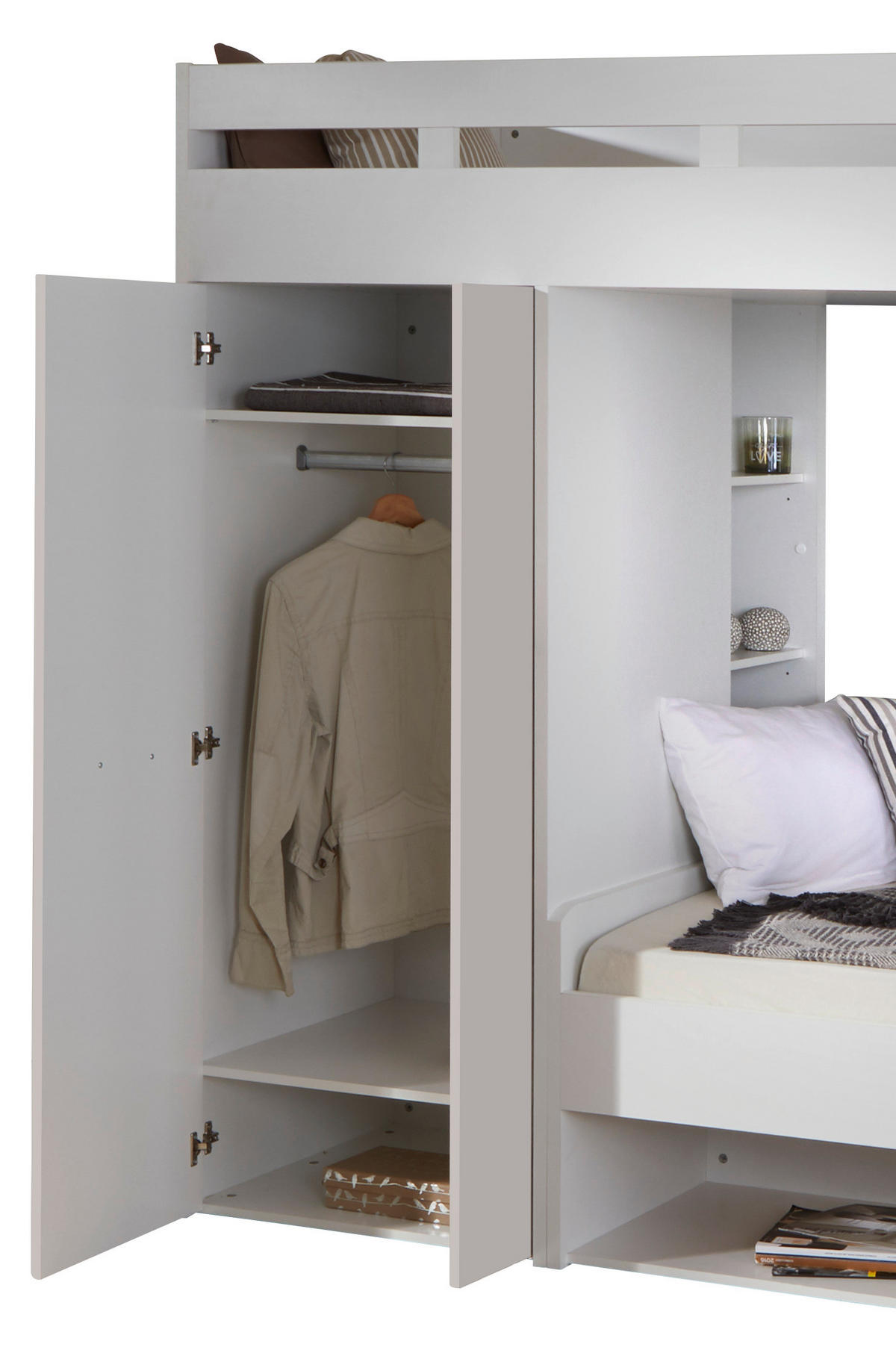 ETAGENBETT - Weiß, KONVENTIONELL, Holzwerkstoff (90/200cm) - Carryhome