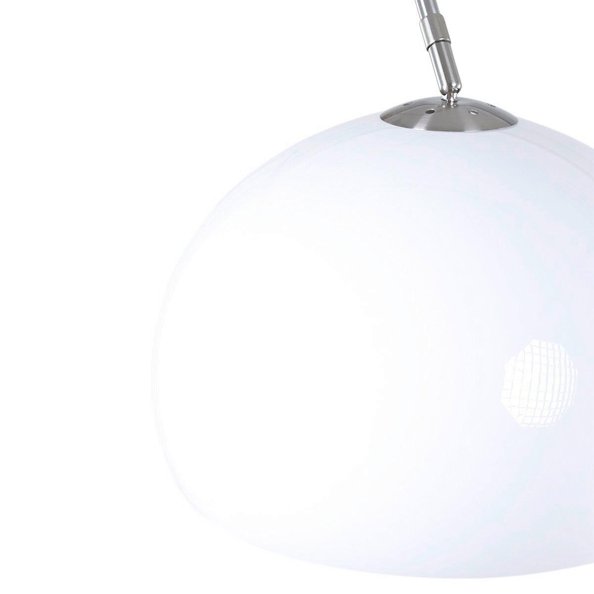 STEHLEUCHTE SPARKLED LIGHT 50/240/230 cm  - Edelstahlfarben/Weiß, Trend, Kunststoff/Metall (50/240/230cm)