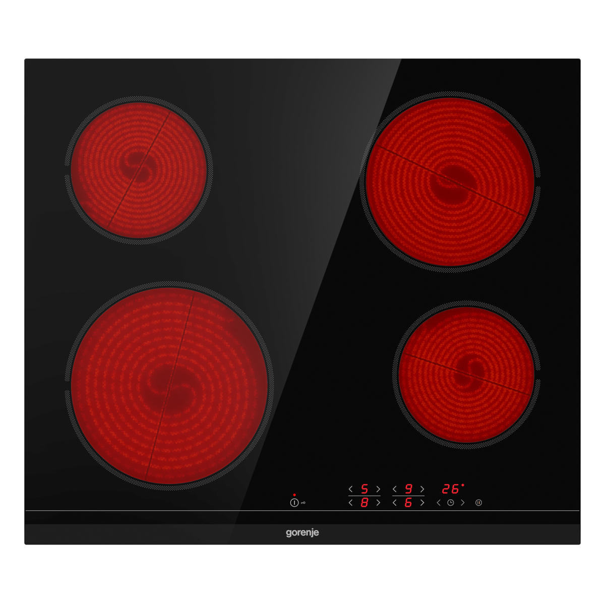 PLOČA ECT641BCSC - crna, Basics, staklo (60/5,4/52cm) - Gorenje