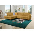 ECKSOFA  in Webstoff Currygelb  216/297 cm  - Currygelb/Schwarz, Design, Holz/Textil (216/297cm) - Xora