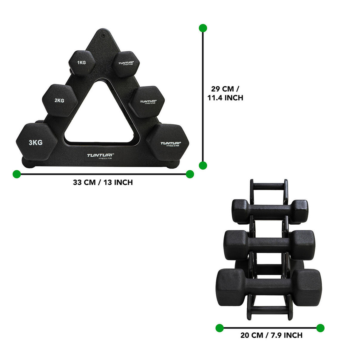 GEWICHTESET  - Schwarz, KONVENTIONELL, Kunststoff (32,8/20,3/28,9cm)