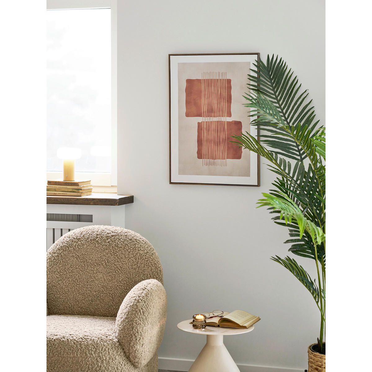 LEINWANDBILD Abstraktes Beige  - Beige/Naturfarben, Basics, Holzwerkstoff/Textil (50/70/2,5cm)