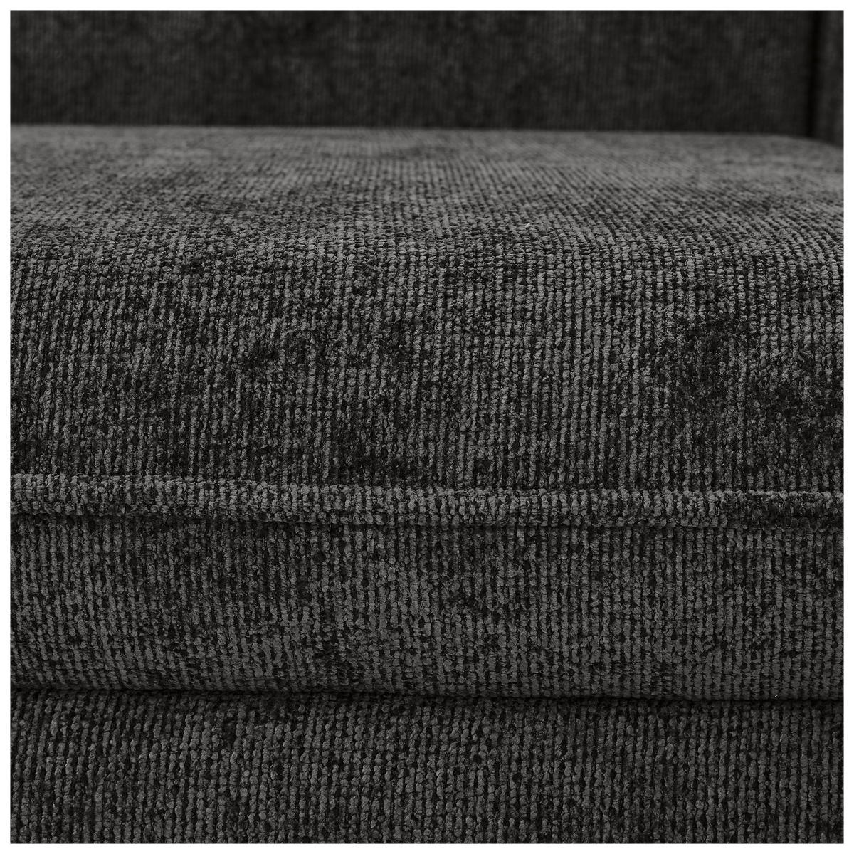 BÄDDSOFFA i chenille antracit  - svart/antracit, Klassisk, trä/textil (238/99/108cm) - MID.YOU