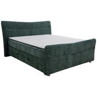 BOXSPRINGBETT 180/200 cm  in Türkis  - Türkis/Chromfarben, KONVENTIONELL, Textil/Metall (180/200cm) - Esposa