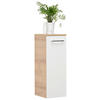 UNTERSCHRANK 30,5/81/32 cm   - Eichefarben/Silberfarben, MODERN, Glas/Holzwerkstoff (30,5/81/32cm) - Voleo