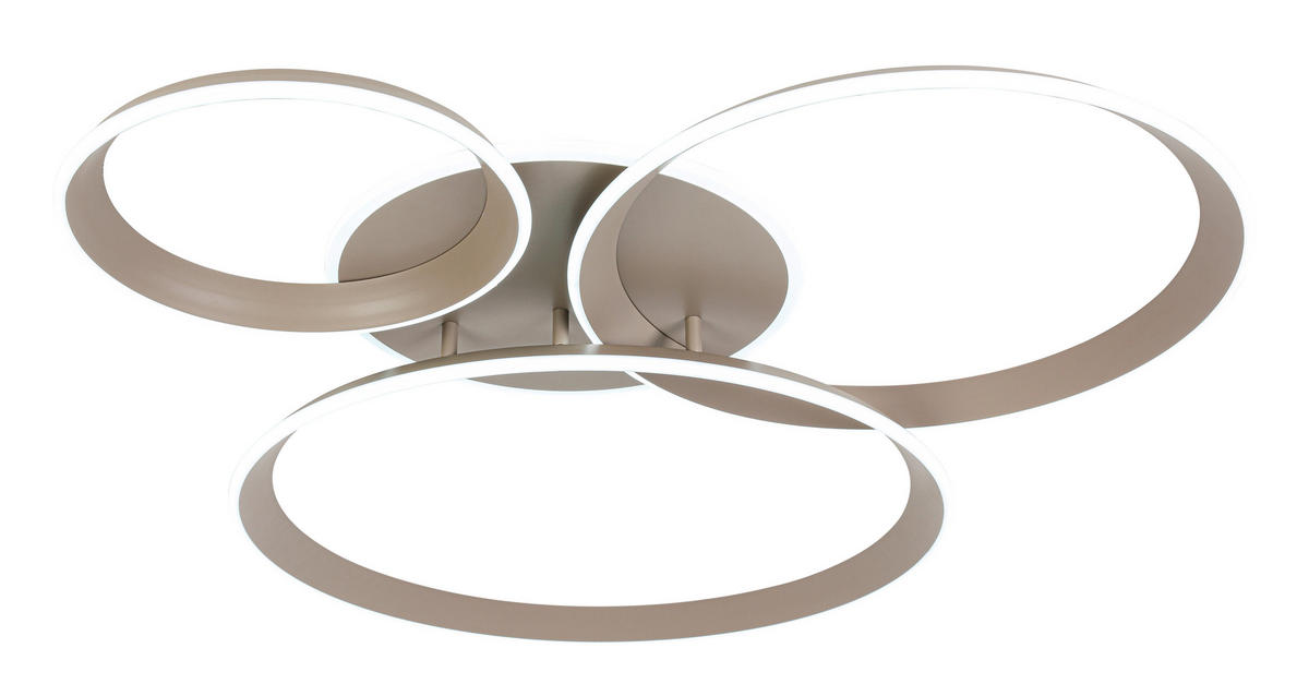 Plafonieră Cu Led 39 W    96/84/10 cm  - nisipiu, Design, plastic/metal (96/84/10cm) - Dieter Knoll
