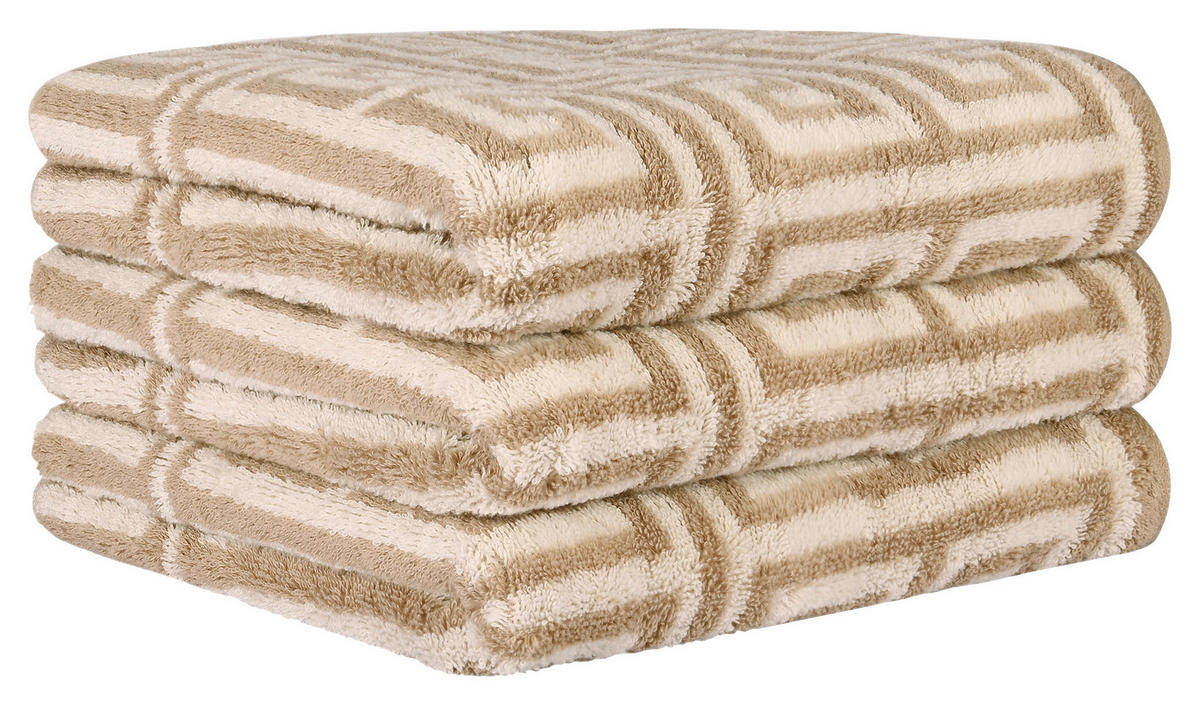 HANDTUCH Beige  - Beige, Basics, Textil (50/100cm) - Cawoe