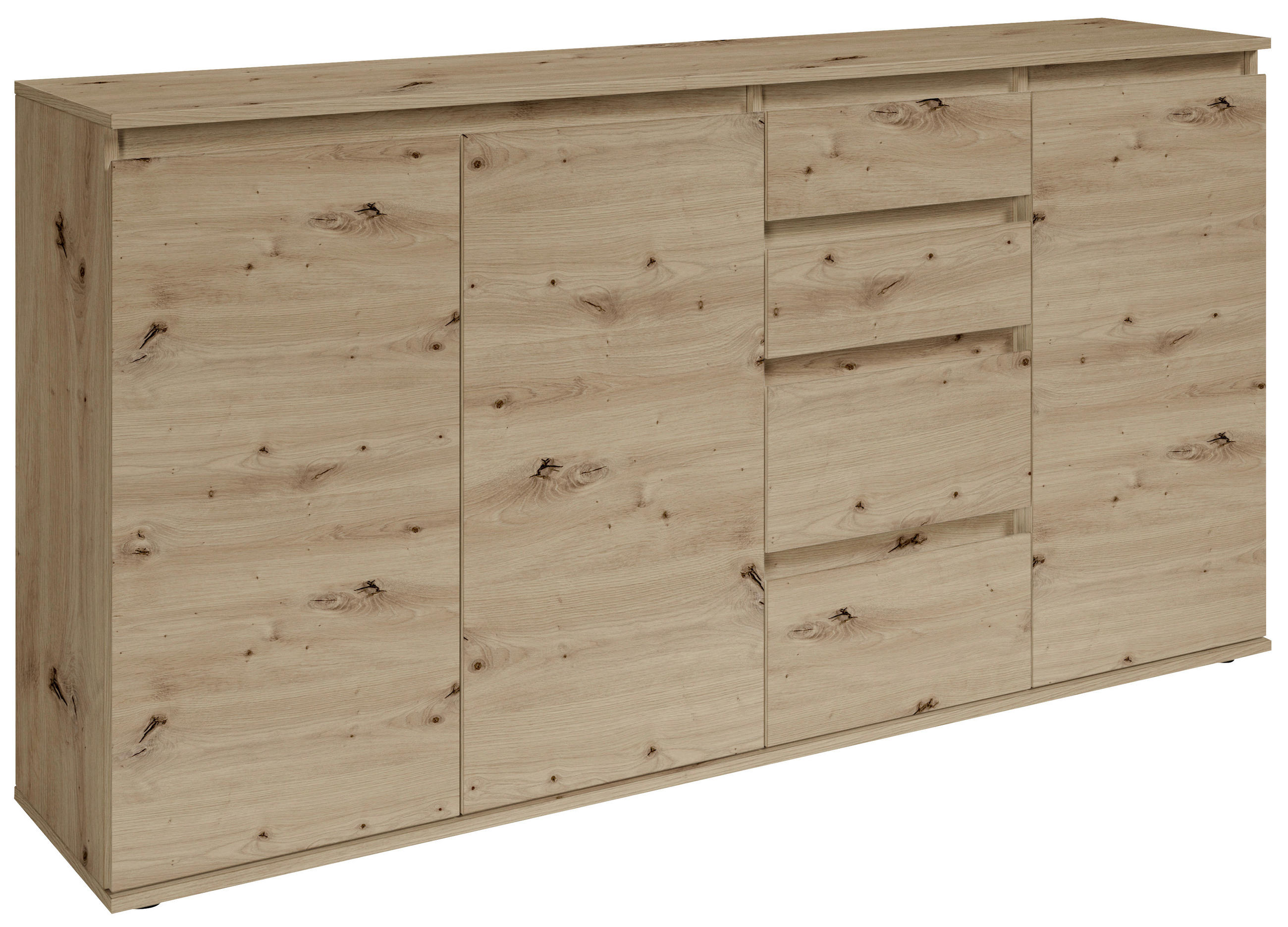 SIDEBOARD Brest  in 160/84/35 cm  - Eiche Artisan/Grau, Design, Holzwerkstoff/Kunststoff (160/84/35cm) - Boxxx