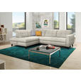 ECKSOFA in Webstoff Ecru  216/297 cm  - Ecru/Schwarz, Design, Holz/Textil (216/297cm) - Xora