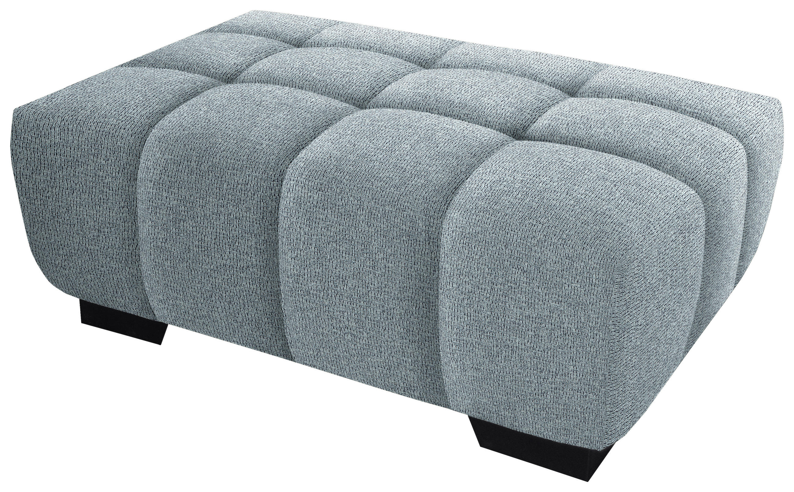 HOCKER in Textil Türkis  - Türkis/Schwarz, Konventionell, Textil/Metall (106/40/72cm) - Hom`in