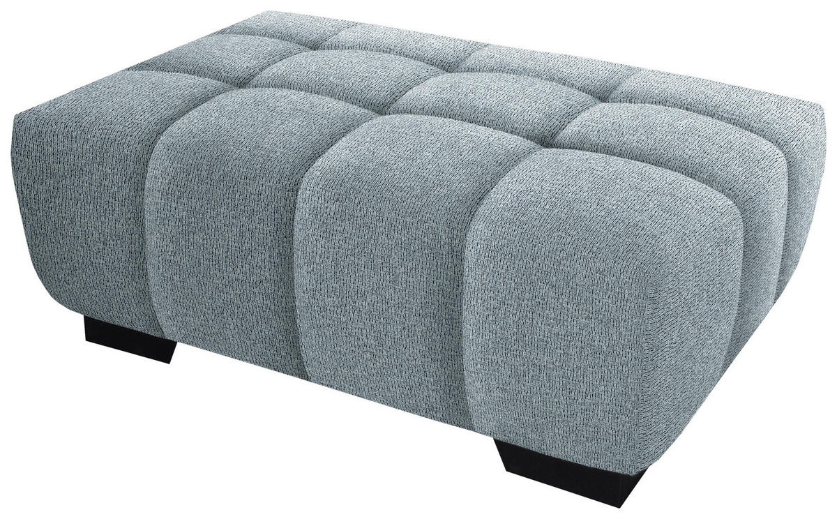 HOCKER in Textil Türkis  - Türkis/Schwarz, KONVENTIONELL, Textil/Metall (106/40/72cm) - Hom`in