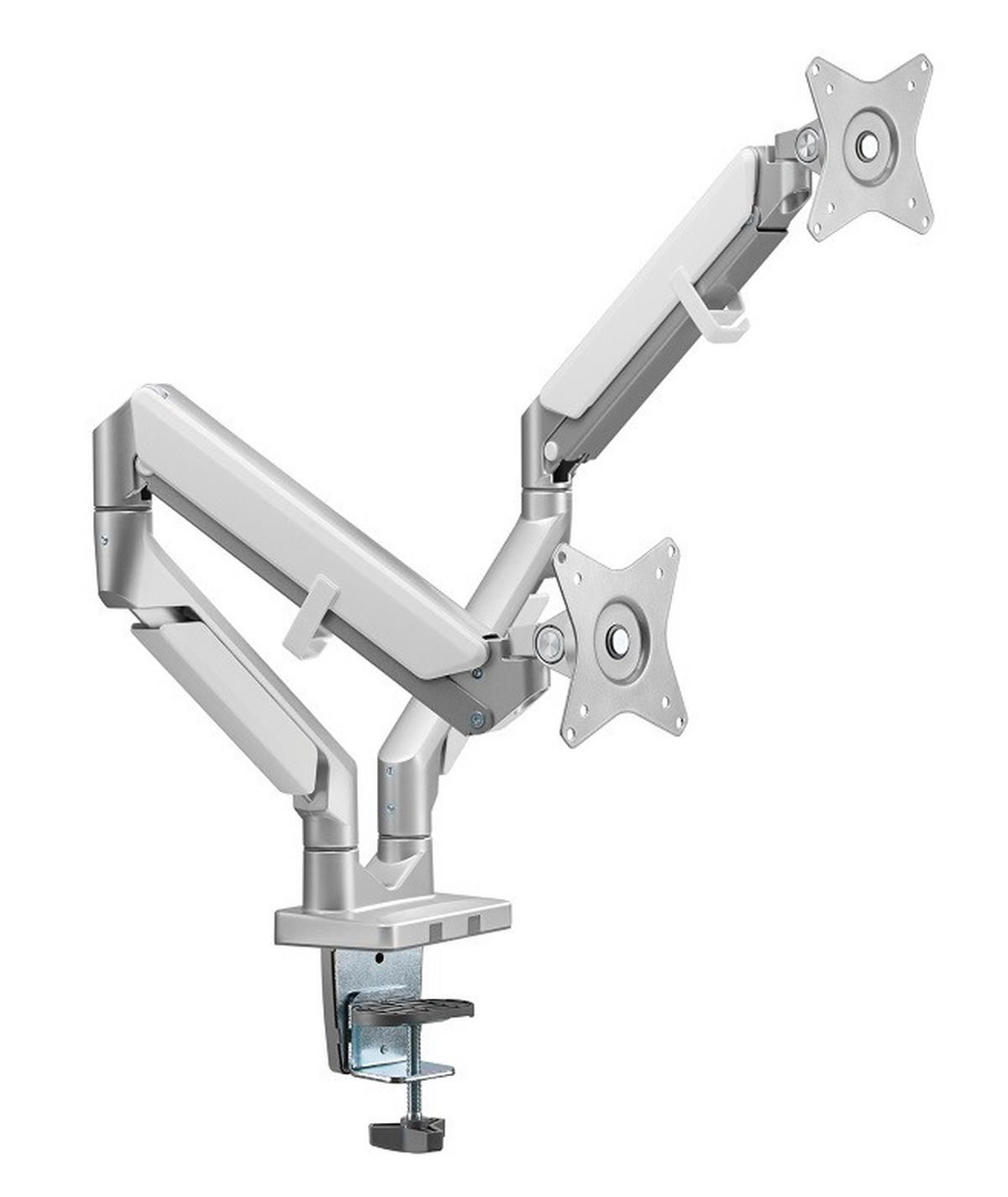 MONITOR-HALTERUNG Metall, Kunststoff Grau, Weiß  - Weiß/Grau, Design, Kunststoff/Metall (110/69,7/11,6cm) - Boxxx