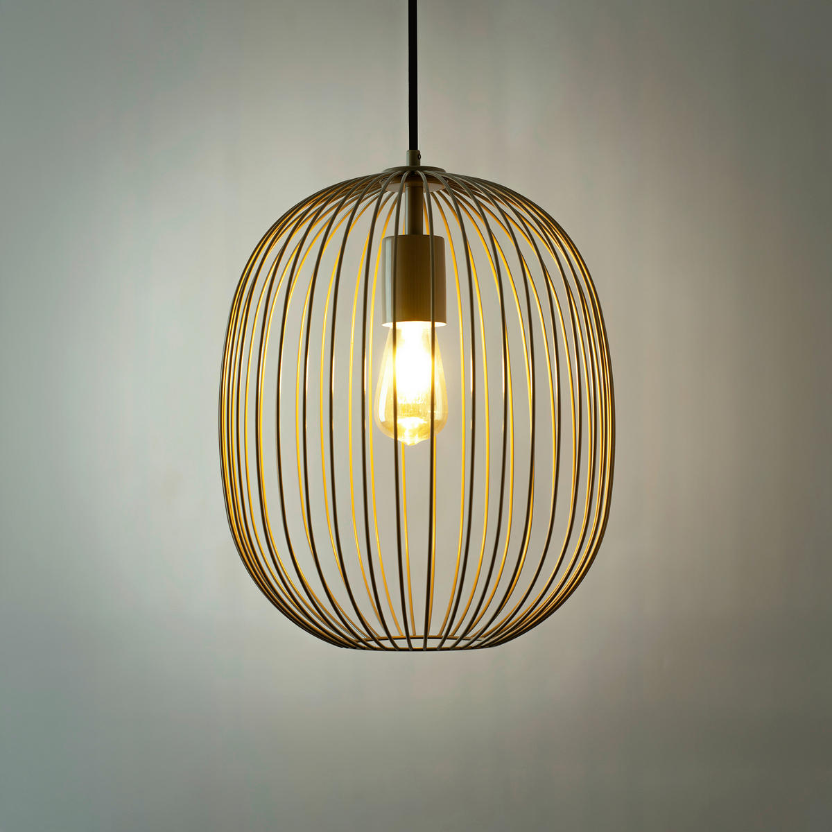 HÄNGELEUCHTE 34/34/134 cm  - Greige, Trend, Metall (34/34/134cm)