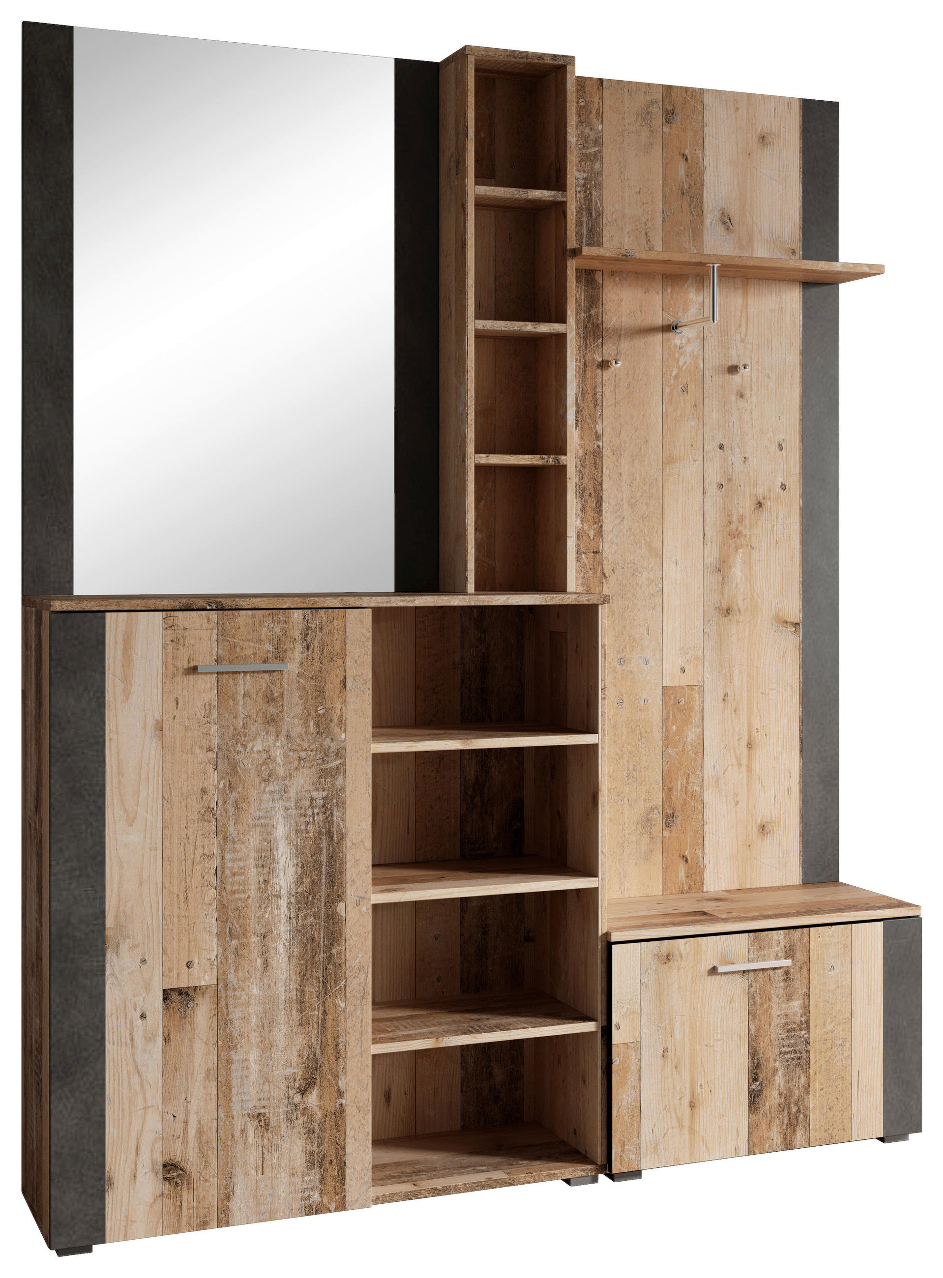 PREDSOBLJE antracit, prirodne boje - prirodne boje/antracit, Basics, drvni materijal (150/190/32cm)