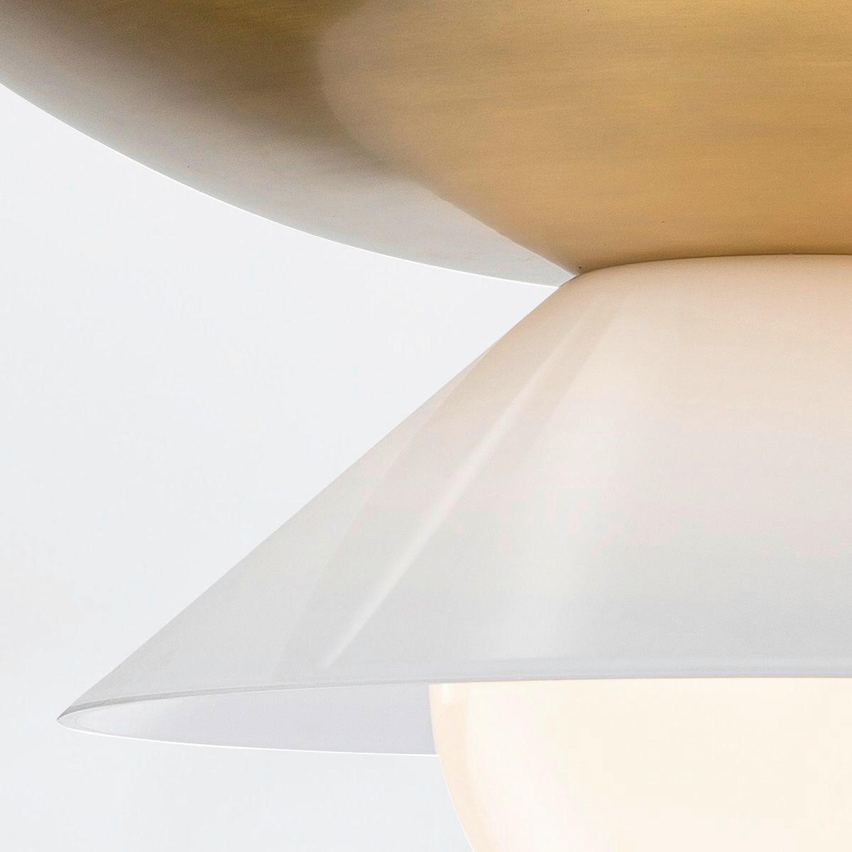 HÄNGELEUCHTE Saucer  78,5/50,8/50,8 cm  - Messingfarben, KONVENTIONELL, Glas/Metall (78,5/50,8/50,8cm) - Elstead Lighting