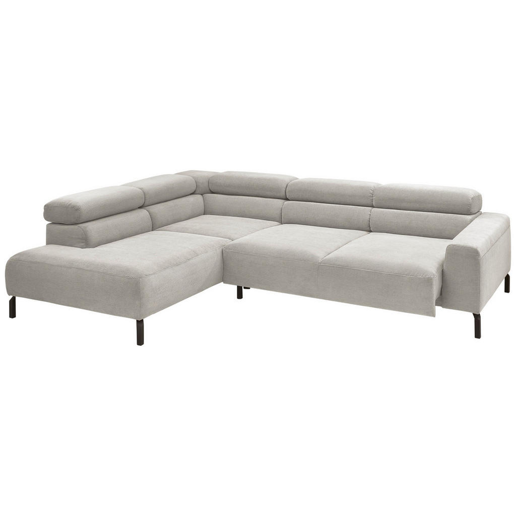 Thumbnail - Pure Home Lifestyle Ecksofa, Hellgrau, Textil, 4-Sitzer, Ottomane links, 273x219 cm, Blauer Engel, Goldenes M, Dgm, Oeko...