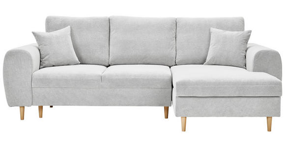 ECKSOFA Creme Webstoff  - Creme/Naturfarben, KONVENTIONELL, Holz/Textil (250/145cm) - Carryhome