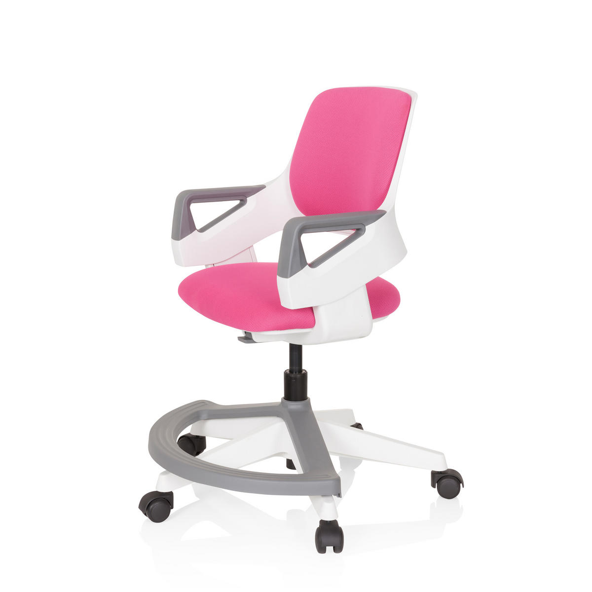 MLADINSKI VRTLJIVI STOL umetna masa pink  - pink/bela, Basics, umetna masa (53/80-93/60cm) - MID.YOU