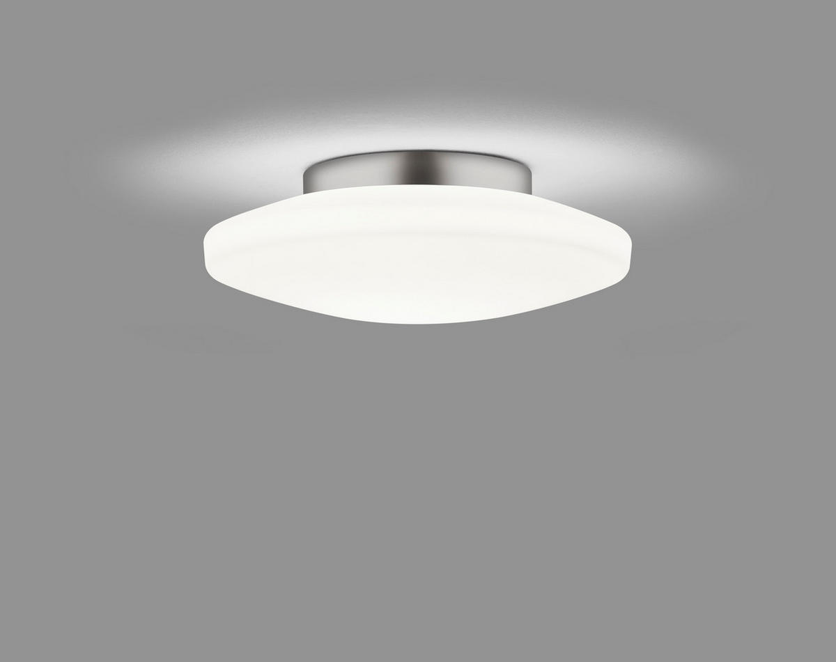 LED-DECKENLEUCHTE  26/9,5 cm    - Chromfarben/Weiß, Design, Glas/Metall (26/9,5cm) - Helestra