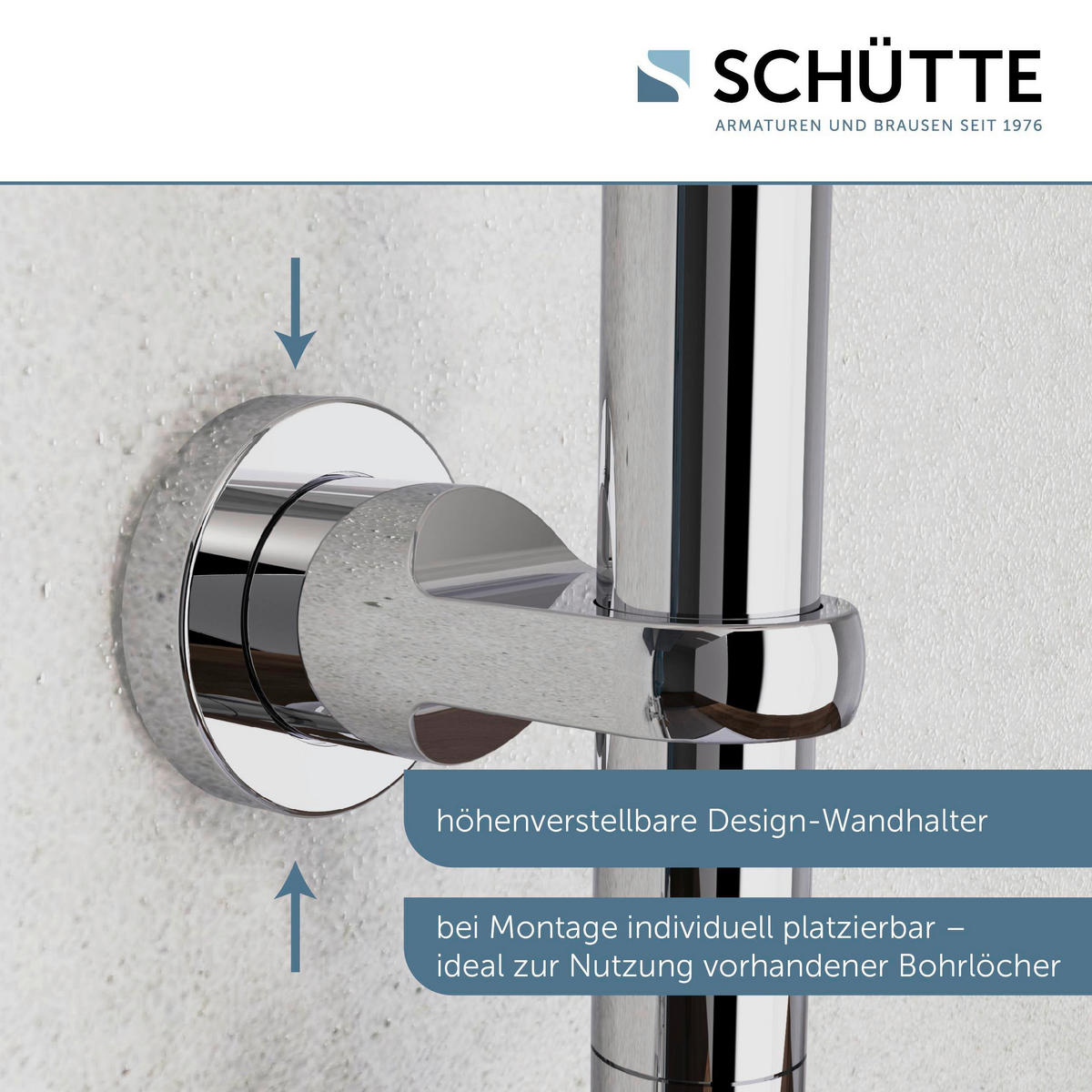ÜBERKOPFBRAUSESET  - Chromfarben/Silberfarben, Basics, Kunststoff/Metall (32/97/54cm) - Schütte