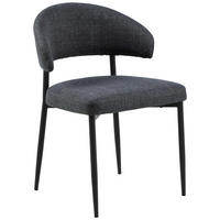 ŽIDLE, tmavě šedá - černá/tmavě šedá, Design, kov/textil (56/77/55cm) - MID.YOU