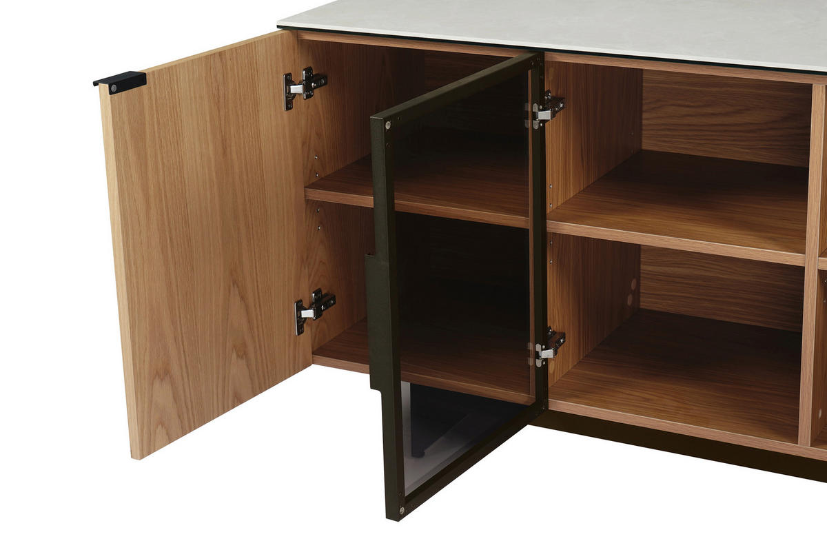 SIDEBOARD  200/77/50 cm  - Eichefarben/Beige, Design, Glas/Keramik (200/77/50cm) - Dieter Knoll