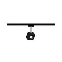 SCHIENENSYSTEM-STRAHLER - Chromfarben/Schwarz, Design, Kunststoff/Metall (7,7/16,5/4,7cm) - Paulmann