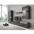 WOHNWAND Grau - Silberfarben/Grau, Design, Glas/Kunststoff (230/148/42cm) - Carryhome