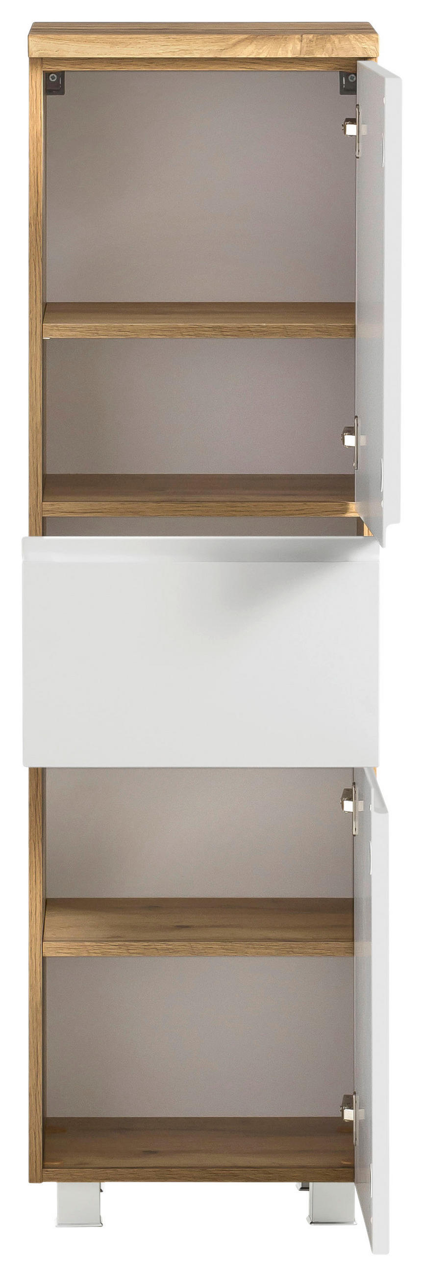 MIDISCHRANK 40/130/35 cm  - Eiche Wotan/Weiß, MODERN, Holzwerkstoff (40/130/35cm) - Held
