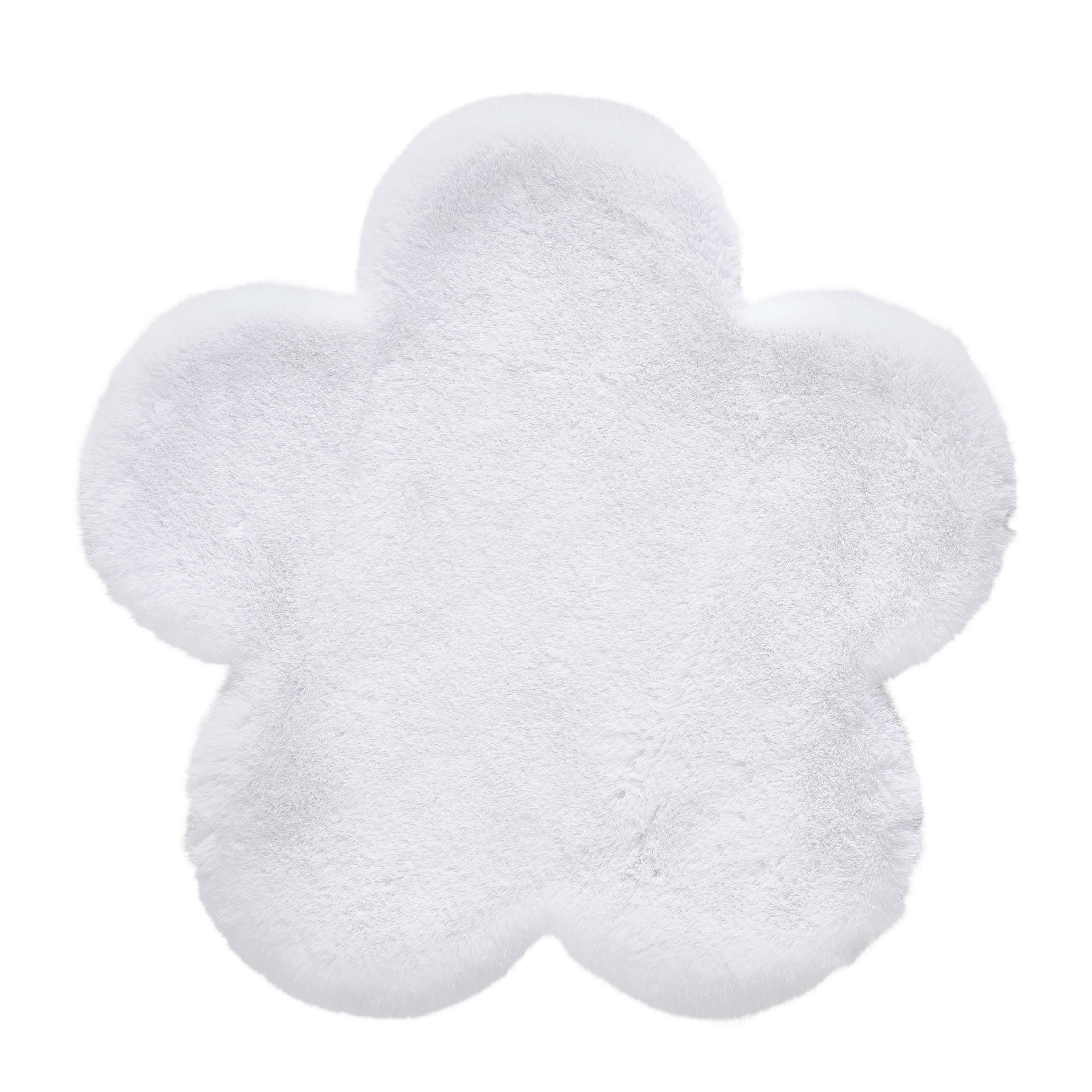 KUNSTFELL 60 cm Blume  - Weiss, Trend, Kunststoff/Fell (60cm) - Novel