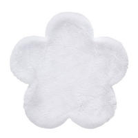 KUNSTFELL 60 cm Blume  - Weiss, Trend, Kunststoff/Fell (60cm) - Novel
