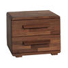 NACHTSCHRANK 48/39/43 cm Nussbaum massiv  - Nussbaumfarben, Design, Holz (48/39/43cm) - Hasena