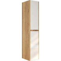 STRANSKA OMARA 33/166/33 cm  - bela/hrast san remo, Moderno, leseni material (33/166/33cm) - Ti'me