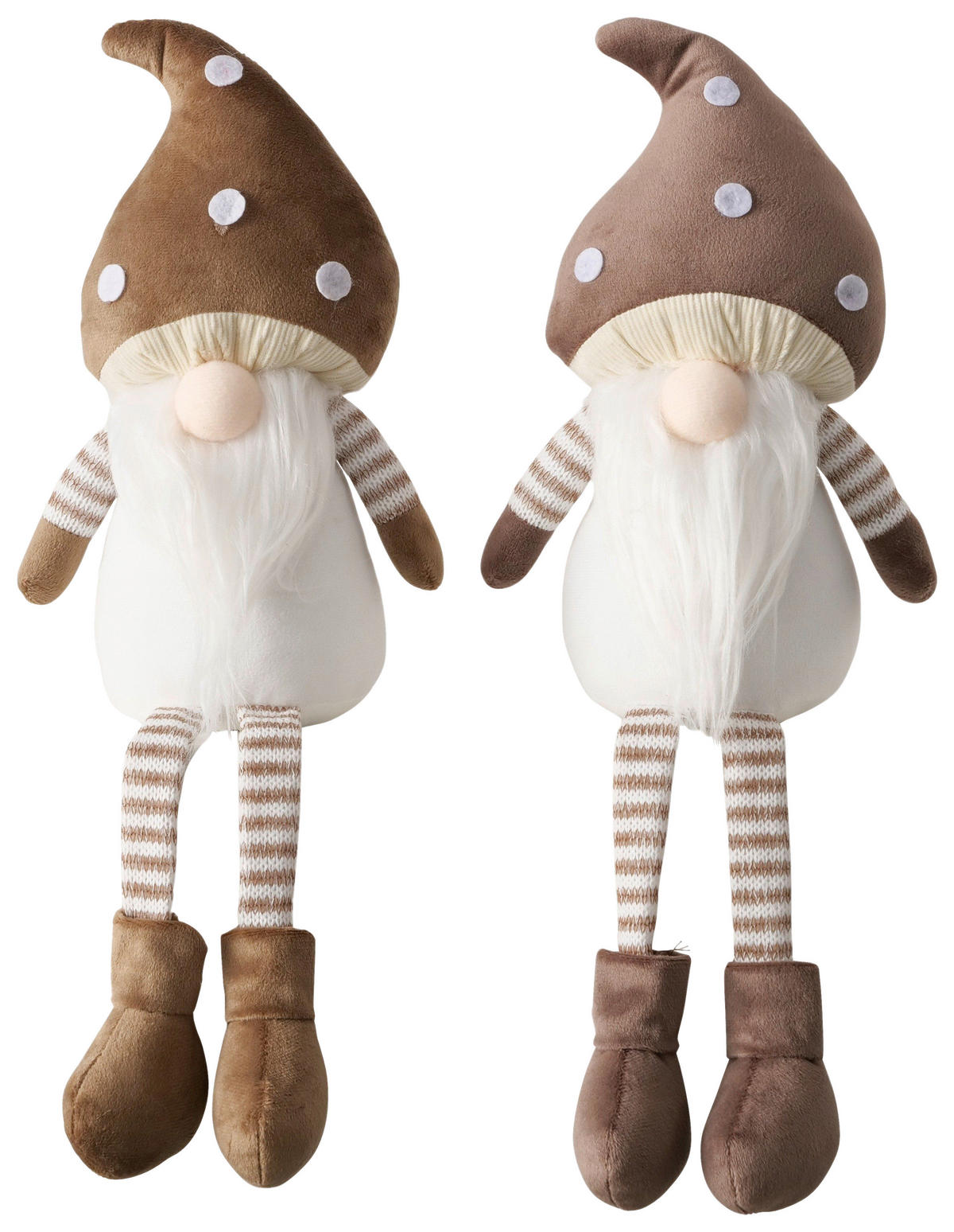 SEDÍCÍ FIGURKA - bílá/hnědá, Lifestyle, textil (16,5/12/41cm)