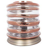 TISCHLEUCHTE 20/20/21 cm   - Champagner/Kupferfarben, Basics, Glas/Metall (20/20/21cm) - Kayoom