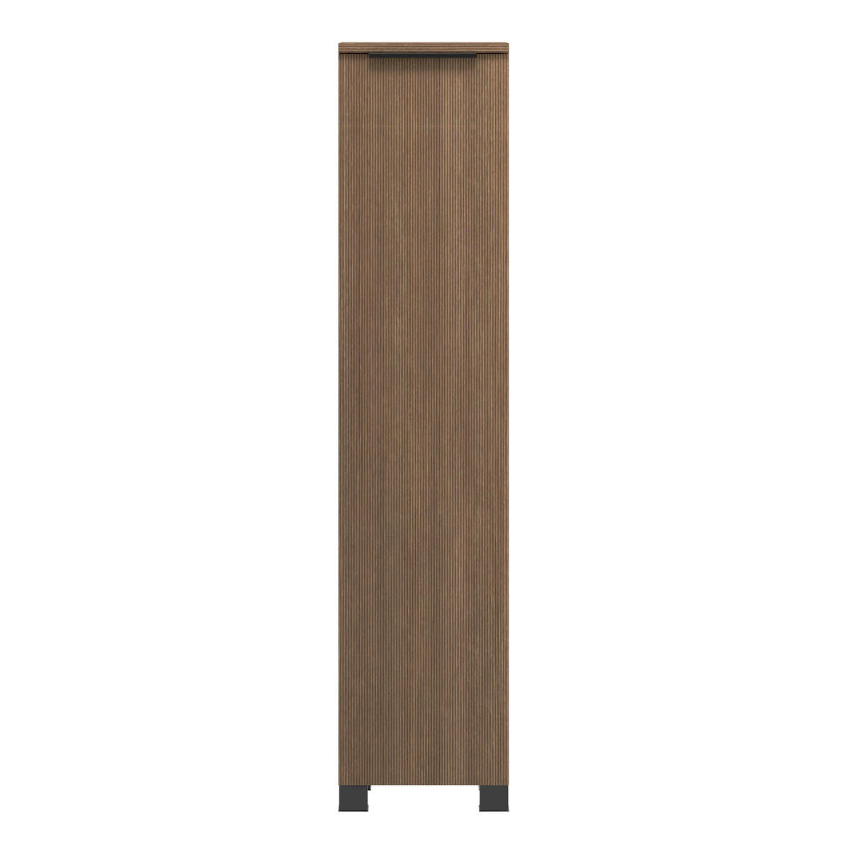 MIDISCHRANK 30/130/27 cm  - Dunkelbraun/Schwarz, Natur, Holzwerkstoff/Kunststoff (30/130/27cm) - Held