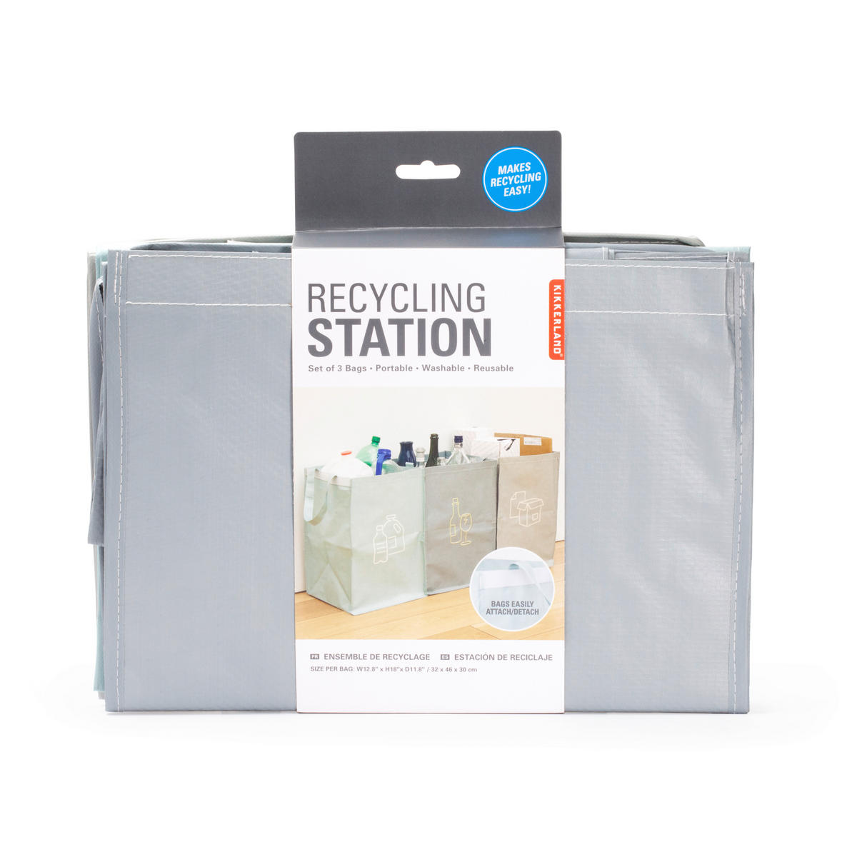 SUSTAV ZA ODVAJANJE OTPADA     - višebojno, Basics, plastika (29/3,5/33cm) - Kikkerland