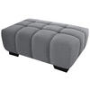HOCKER in Textil Grau  - Schwarz/Grau, Konventionell, Textil/Metall (106/40/72cm) - Hom`in