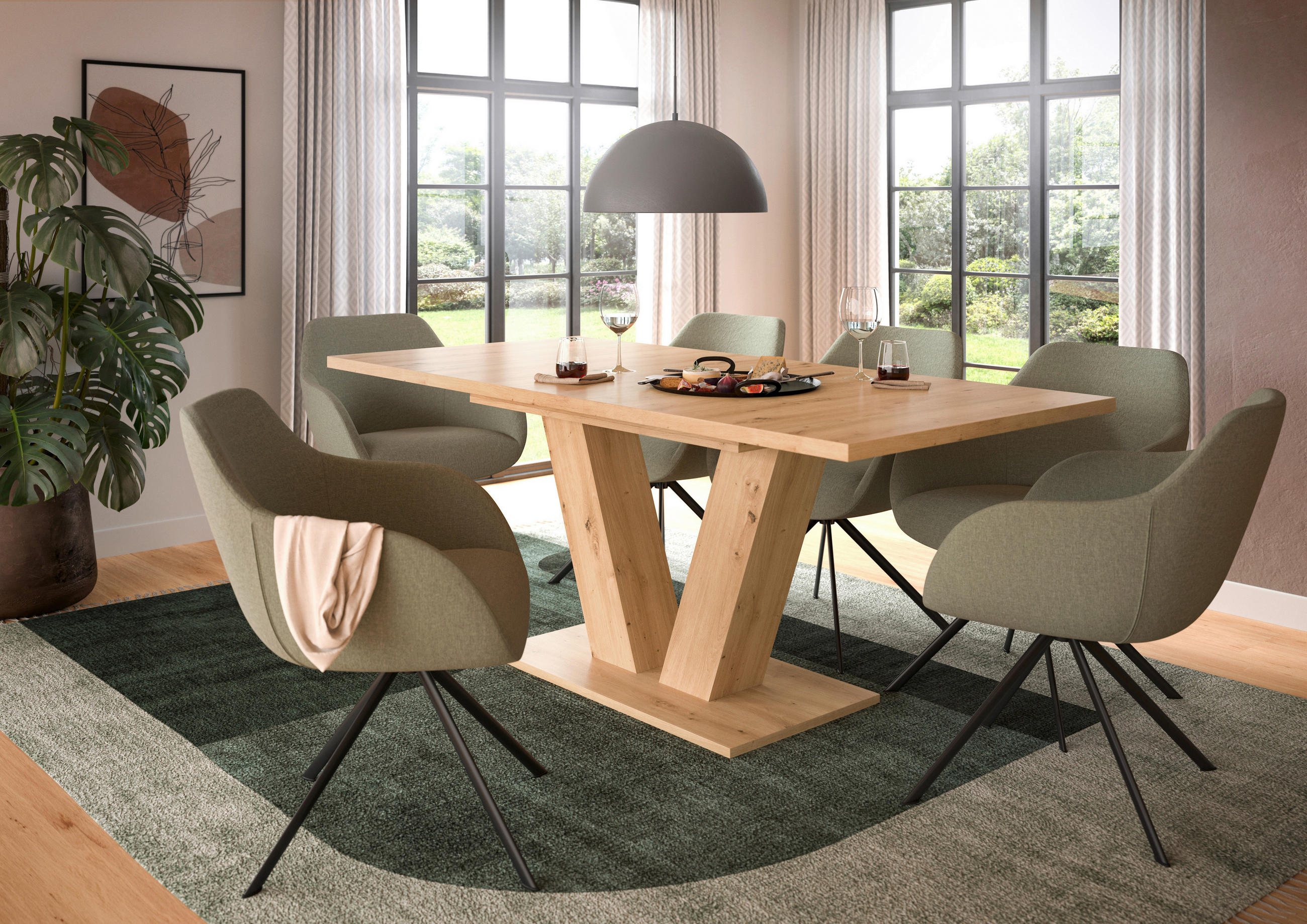 AUSZIEHTISCH in Holzwerkstoff  - Eiche Artisan, Trend, Holzwerkstoff (150-190/76/90cm)