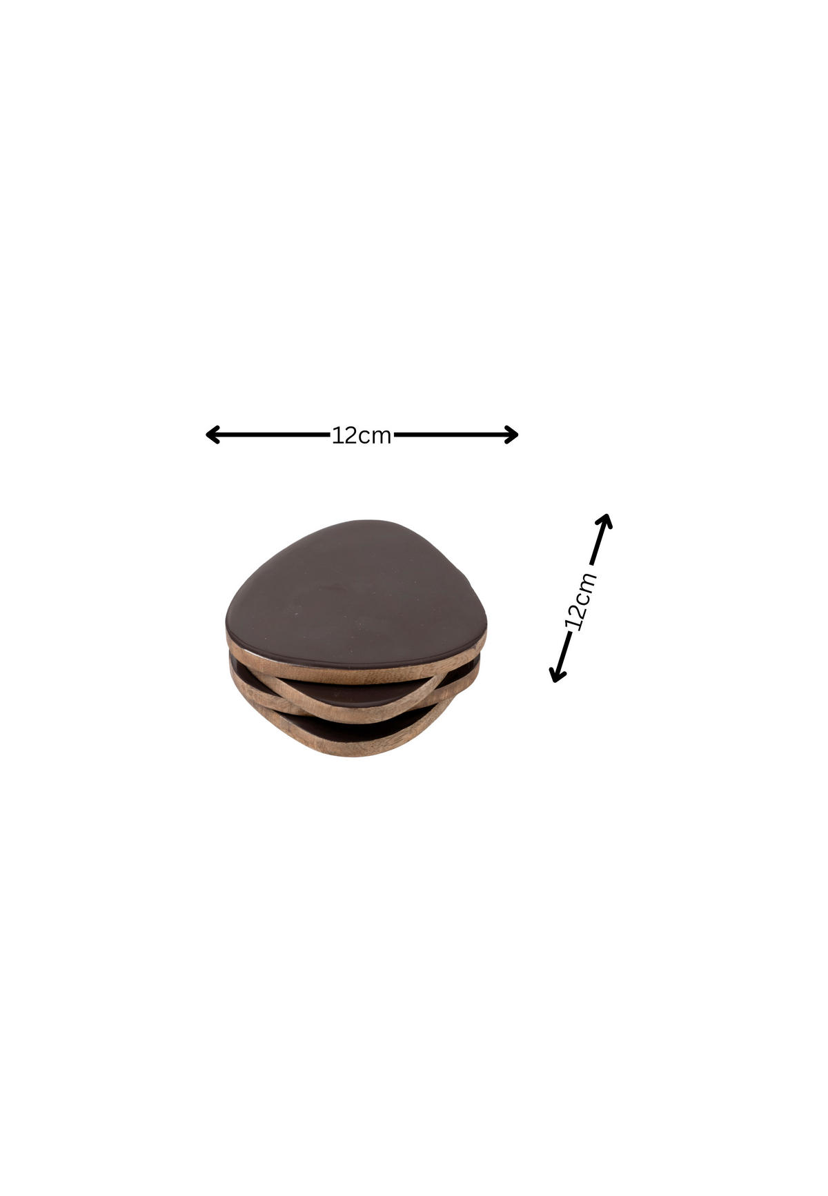 UNTERSETZERSET Holz Graubraun 12/12 cm  - Graubraun, Basics, Holz (12/12cm) - FYNCH-HATTON