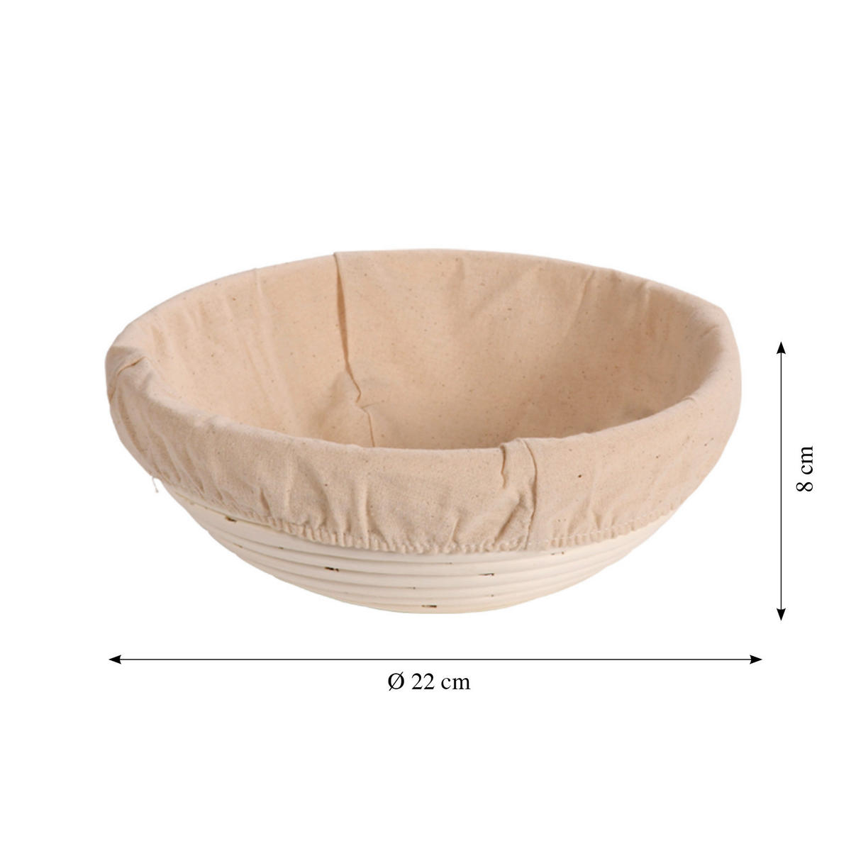 GÄRKORB - Naturfarben, Basics, Holz/Textil (22/8cm) - Kesper
