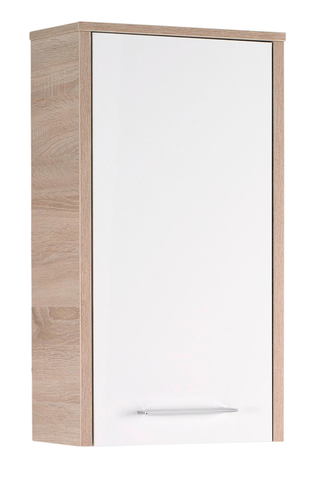 ZÁVESNÁ SKRINKA, farba duba, 40/72/20 cm - biela/biela s vysokým leskom, Design, kov/kompozitné drevo (40/72/20cm) - Xora
