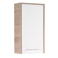 HÄNGESCHRANK 40/72/20 cm  - Weiss Hochglanz/Chromfarben, Design, Glas/Holzwerkstoff (40/72/20cm) - Xora
