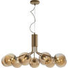 HÄNGELEUCHTE 83,4/44,4 cm  - Chromfarben/Messingfarben, Basics, Glas/Metall (83,4/44,4cm)