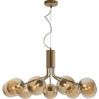 HÄNGELEUCHTE 83,4/44,4 cm  - Chromfarben/Messingfarben, Basics, Glas/Metall (83,4/44,4cm)