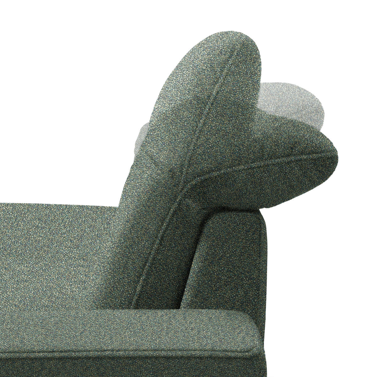 ECKSOFA in Mikrofaser Dunkelgrün  - Dunkelgrün/Schwarz, Design, Textil/Metall (203/266cm) - Johann Jakob