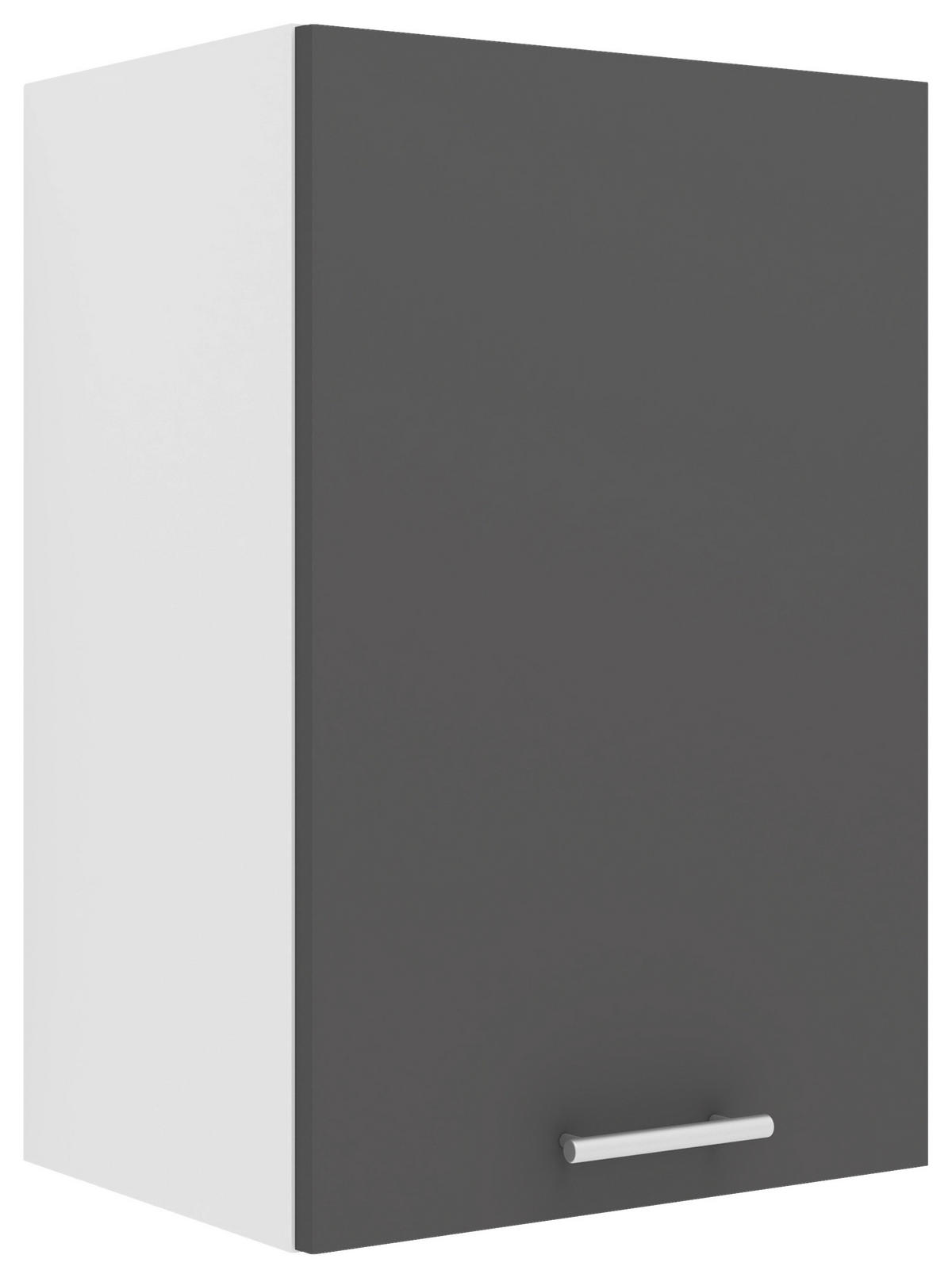 VÄGGSKÅP 40/60/31 cm  i antracit, vit  - vit/aluminiumfärg, Klassisk, metall/trämaterial (40/60/31cm) - MID.YOU