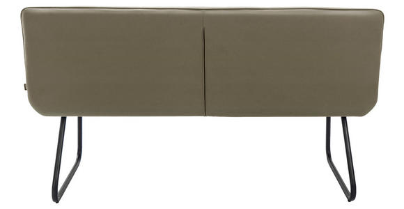 SITZBANK 155/87/65 cm Mikrofaser Taupe  - Taupe/Schwarz, Design, Textil/Metall (155/87/65cm) - Novel